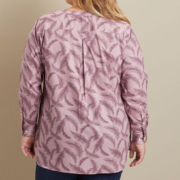 Duluth Trading Shirt Womens 2X Purple Wrinklefighter Tunic Top Blouse‎ - Picture 7 of 7